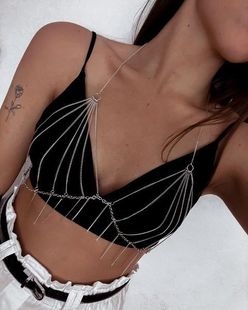 Multi-Layered Women's Vest Chain Accessories Tropical Beach Vacation Style Camisole Bodychains Vacation Style