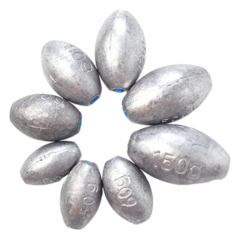 Cross-border wholesale outdoor fishing accessories olive lead pendant groove heart olive quick lead plastic heart olive lead pendant