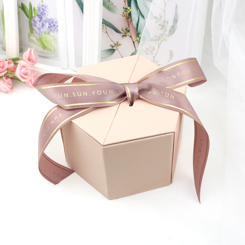 Ins hexagonal gift box for wedding, Valentine's Day lipstick and perfume gift set, birthday present, hexagonal empty