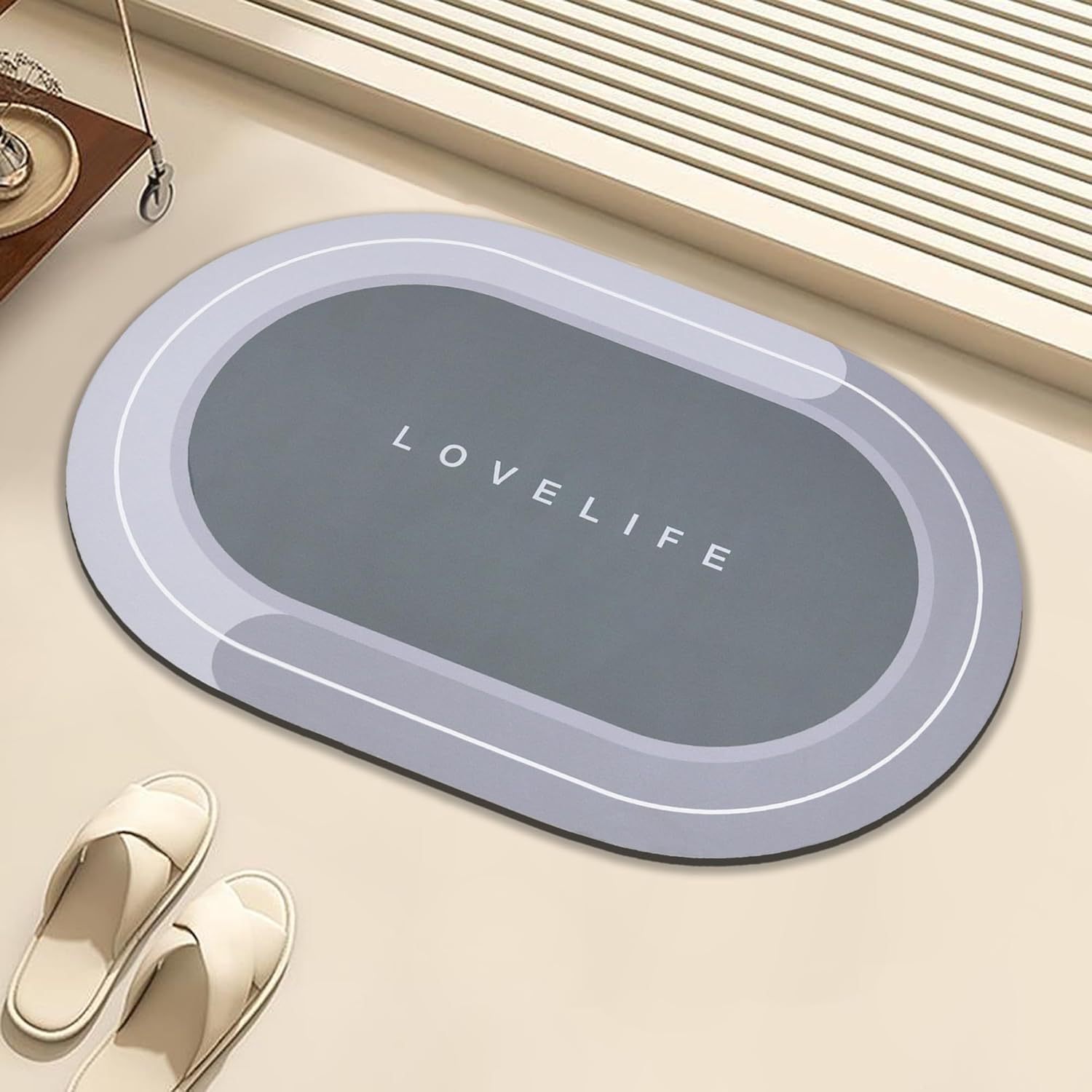 Alfombrilla absorbente de barro de diatomeas Alfombrilla de cocina Alfombrilla de piso antideslizante y antigrasa, lavable, inodoro y desechable Alfombrilla de piso de baño Alfombrilla de piso de secado rápido