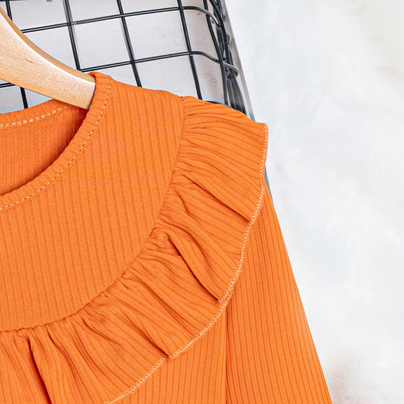 Abbigliamento per bambini Primavera e autunno nuovo set da ragazza con gonna scozzese a maniche lunghe in pizzo per bambini_voghion.com