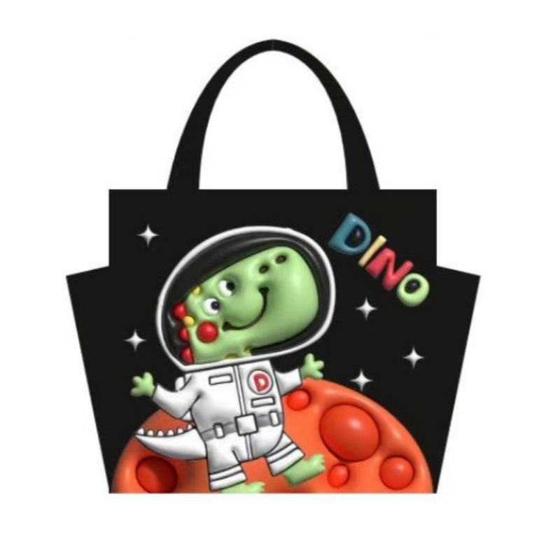 Bolsa de lonchera de dibujos animados con patrón tridimensional 3D bolsa de aislamiento grueso portátil con almuerzo bolsa de almuerzo para el trabajo y la escuela bolsa de almuerzo explosión