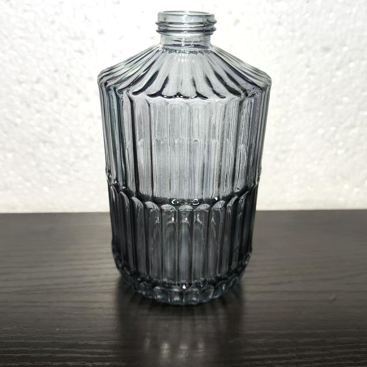 450ml; botella desnuda de bambú gris