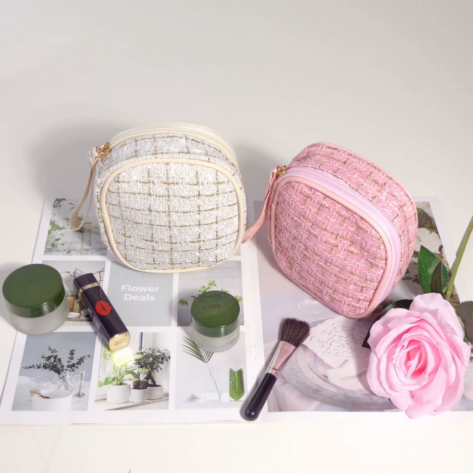 Модная помада, косметичка organizer, салфетки, сумка для хранения, стиль Chanel
