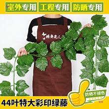 藤条花藤假花藤蔓植物葡萄叶树叶绿叶水管道吊顶装饰室外防晒绢花