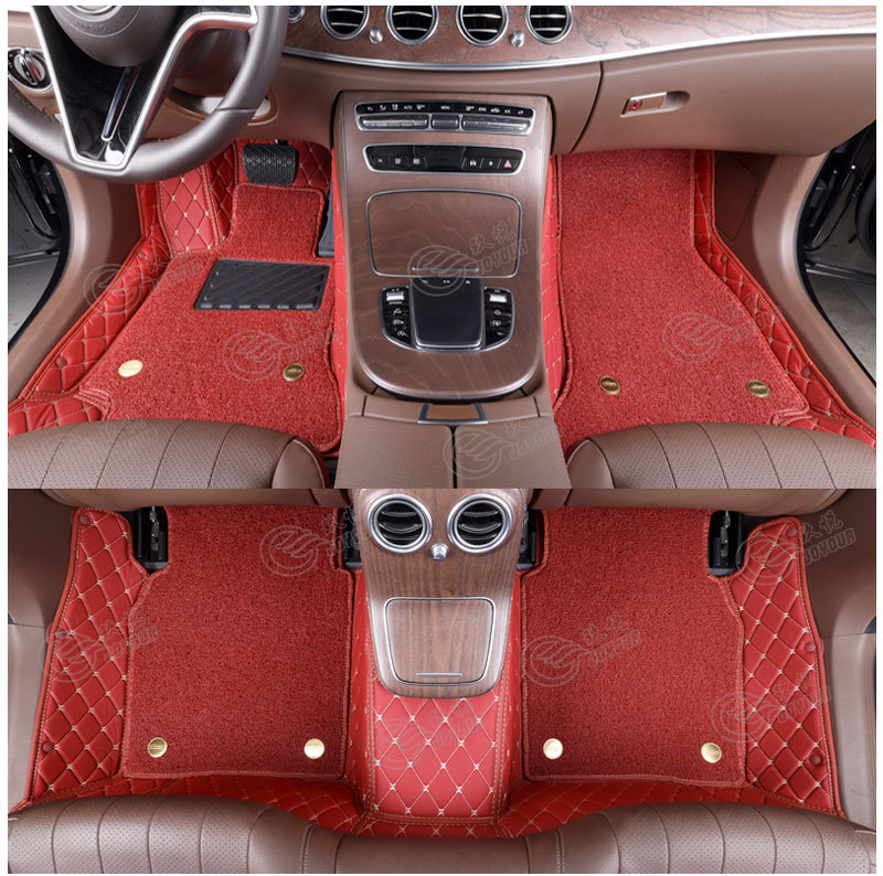 Cross-Border Double-Layer Silk Loop Full-Coverage Leather Floor Mats, Car Floor Mats Direct from the Source Factory, Dropshipping Available