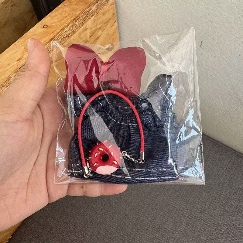 衣服17娃衣CM拉布搪胶labubu挂件娃衣裙子套装蝴蝶结新款|undefined