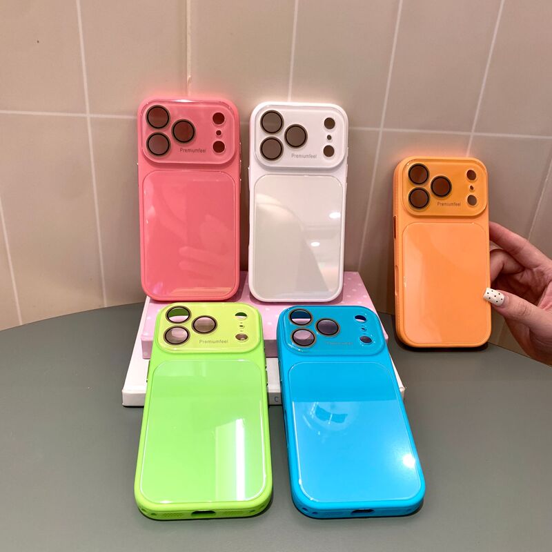 Apple 17Promax Glass Case iPhone All Models Anti-Slip Multi-Color Phone Case Apple 17 Phone Case