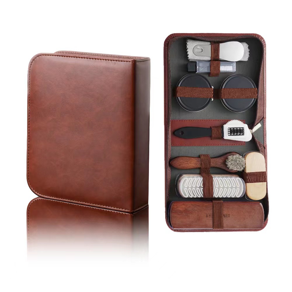 メーカー直販馬毛ブラシ靴油セット黒無色清潔保守油皮服看護靴磨きツール