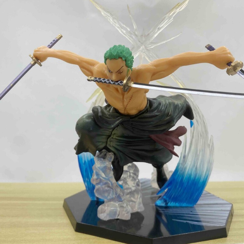 One Piece Ghost Slayer Zoro Double Headed Ghost Slayer Series Figure Boxed Model Decoration Wholesale Bagged Color Box