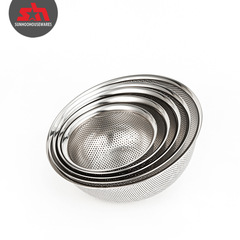 Export to Japan 304 stainless steel multi-purpose basket dense hole fruit and vegetable draining basket home kitchen supplies wholesale