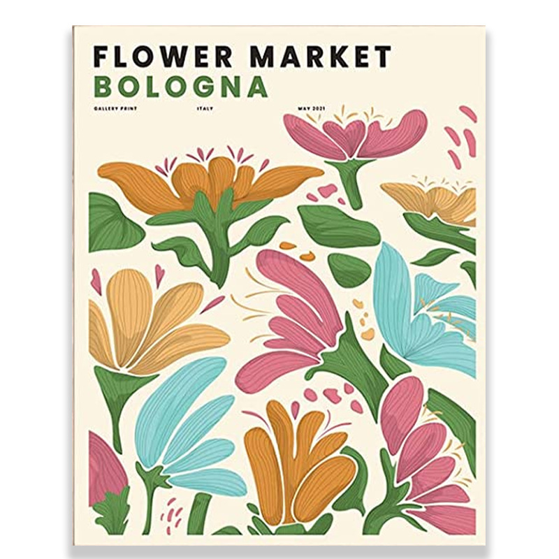 Hot sale Nordic flower Flower canvas painting poster sofa background wall home decoration hanging painting core generation