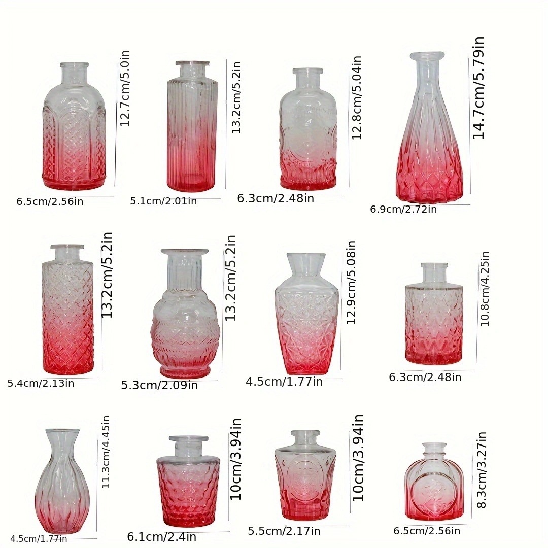 China al por mayor vintage madrid mesa de flores de vidrio fresco seco enchufado pequeño adornos frescos