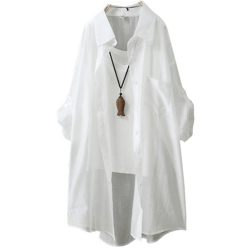 Open-front sun-protective long-sleeved women's summer new sunscreen shirt, thin outerwear, air-conditioning shirt top for women