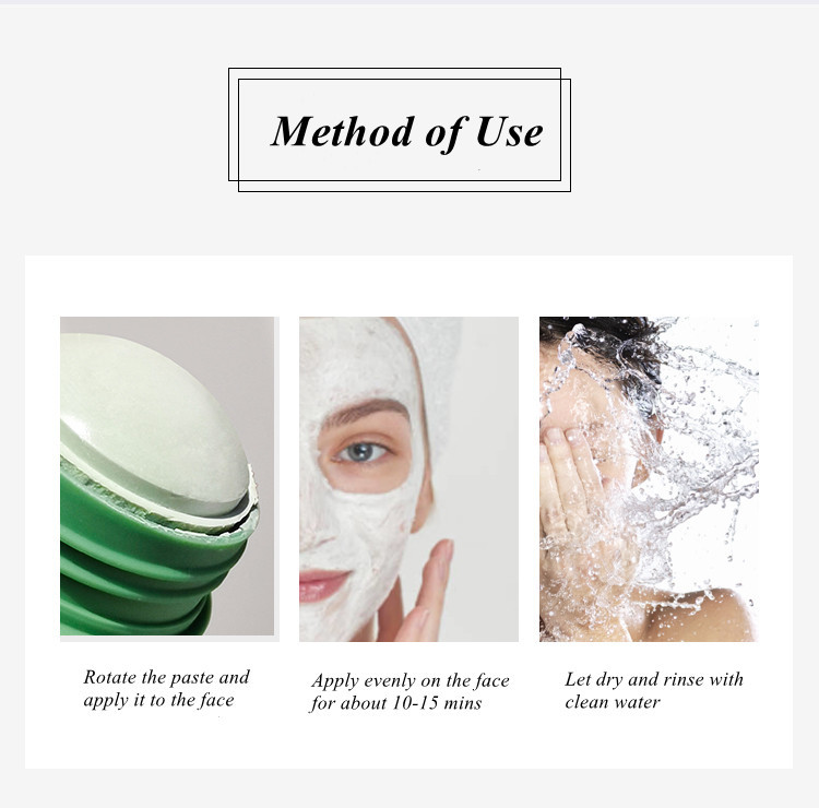Meidian Green Tea Hydrating Oil Control Cleansing Acne Solid Mask Eggplant Deep Cleansing Pore Stick_voghion.com