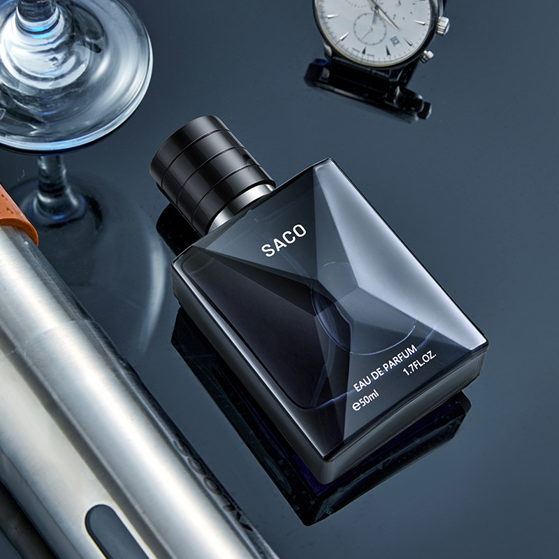 Transmisión en vivo Hot SACO azul perfume ligero para hombre fragancia de madera fragancia duradera encantadora Perfume azul colonia Fragancia ligera