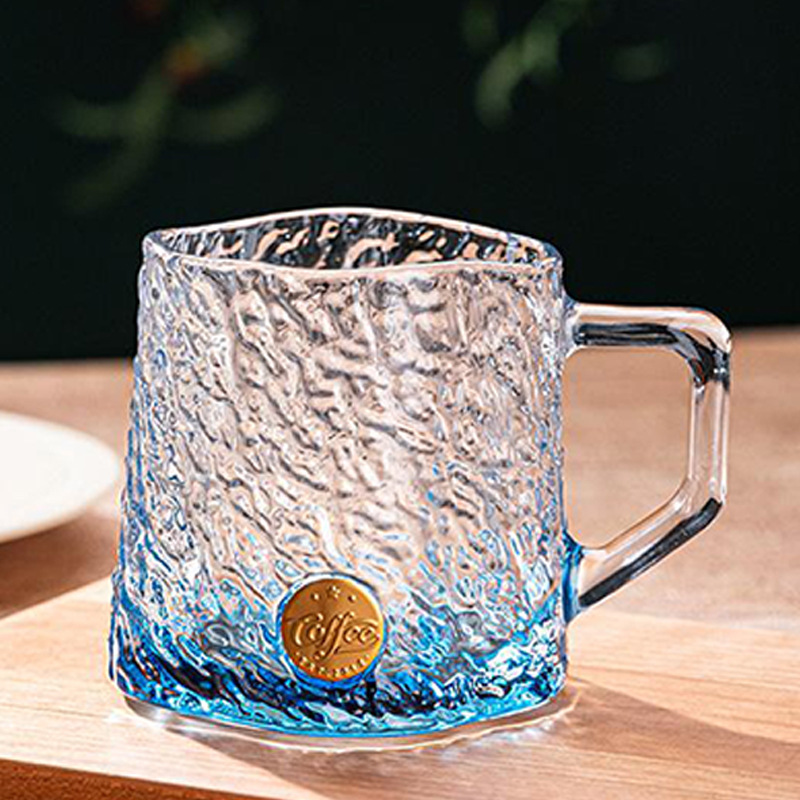 乐唯诗绿野系列玄冰杯玻璃杯女牛奶咖啡杯家用透明喝水杯子带把