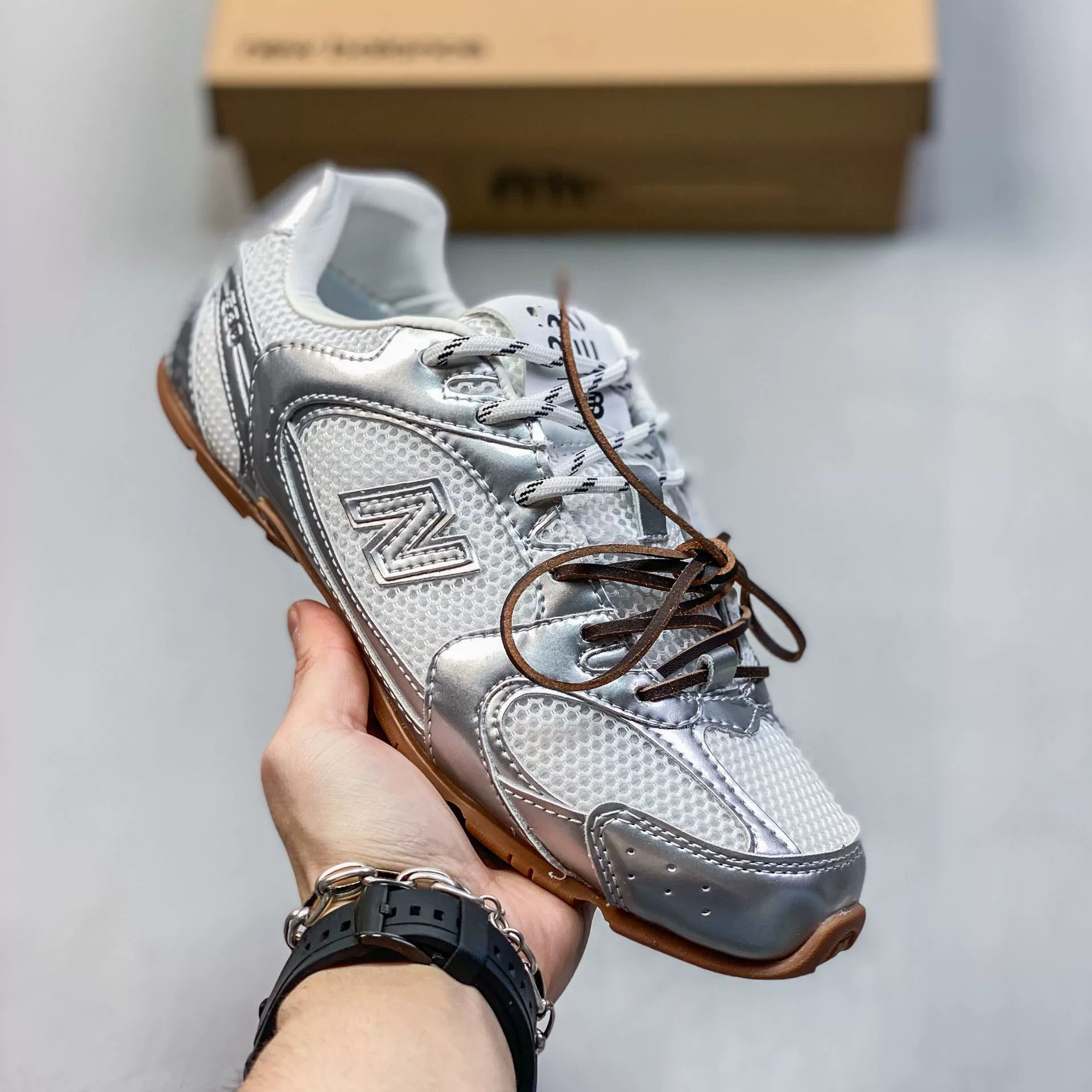 Женские кроссовки (Pure Origin NB530 Miu Deshu) дышащая сетка, ретро повседневные для бега