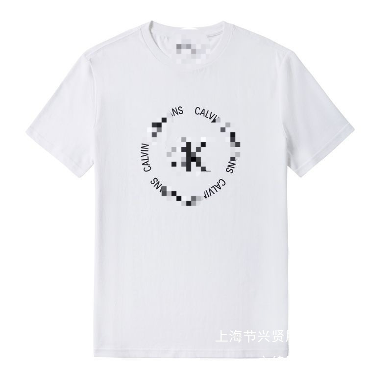 C k short-sleeved men's summer fashion CK printed breathable round-neck T-shirt, wholesale