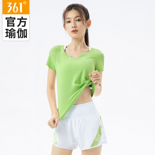 361 sports suit women's summer breathable clothing morning running fitness clothing women's running yoga clothing suit women