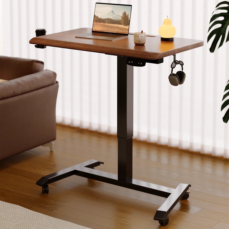 Mobile Computer Desk, Smart Electric Adjustable Standing Workbench, Home Small Desk, Office Desk, Studio