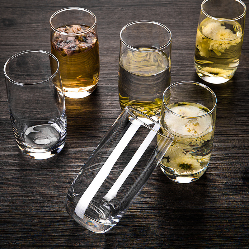 Bow Arrow Lemeiya Household Heat-Resistant Teacup Round Transparent Glass Cup Juice Cup Restaurant Water Cup Wholesale