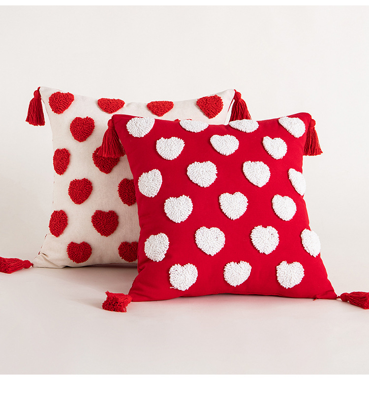 Casual Cute Heart Shape Cotton Pillow Cases display picture 6