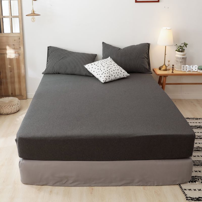 Cama de cama de algodón sin impresión de una sola pieza de tejido Tianzhu algodón Simmons sábanas de algodón antideslizantes fijas colchón cubierta protectora image 9