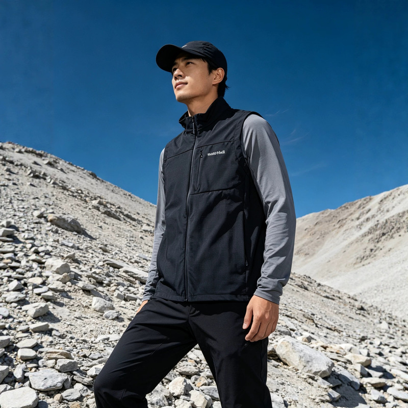 Mont soft shell vest for men, outdoor stand-up collar vest, windproof sleeveless jacket, workwear, mountaineering vest, direct source of supply