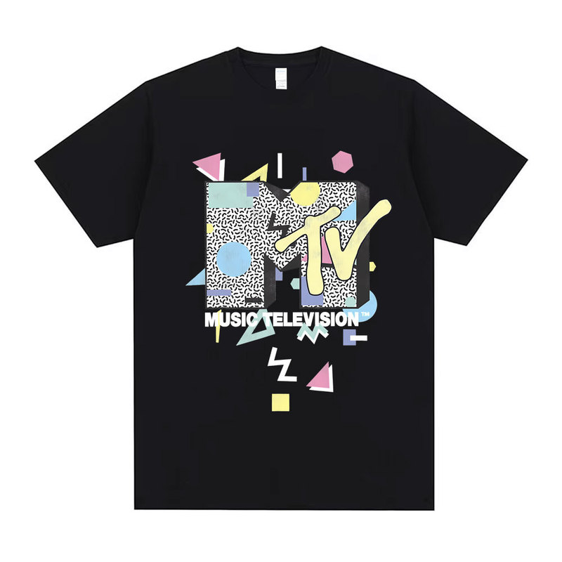 Mtv Music Television Retro 90S Shapes Graphic t Shirt Men Women Casual Loose Oversized T-Shirt Men Mtv Music Television Retro 90S Shapes Graphic t Shirt Men Women Casual Loose Oversized T-Shirt Men