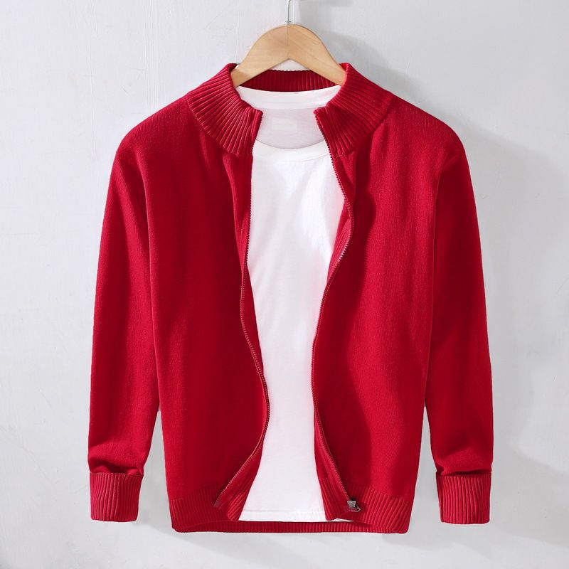 Brand New Men's Cardigan Sweater, Business Casual, Brand New Zip-Up Sweater for Men, Spring and Autumn Thin Jacket