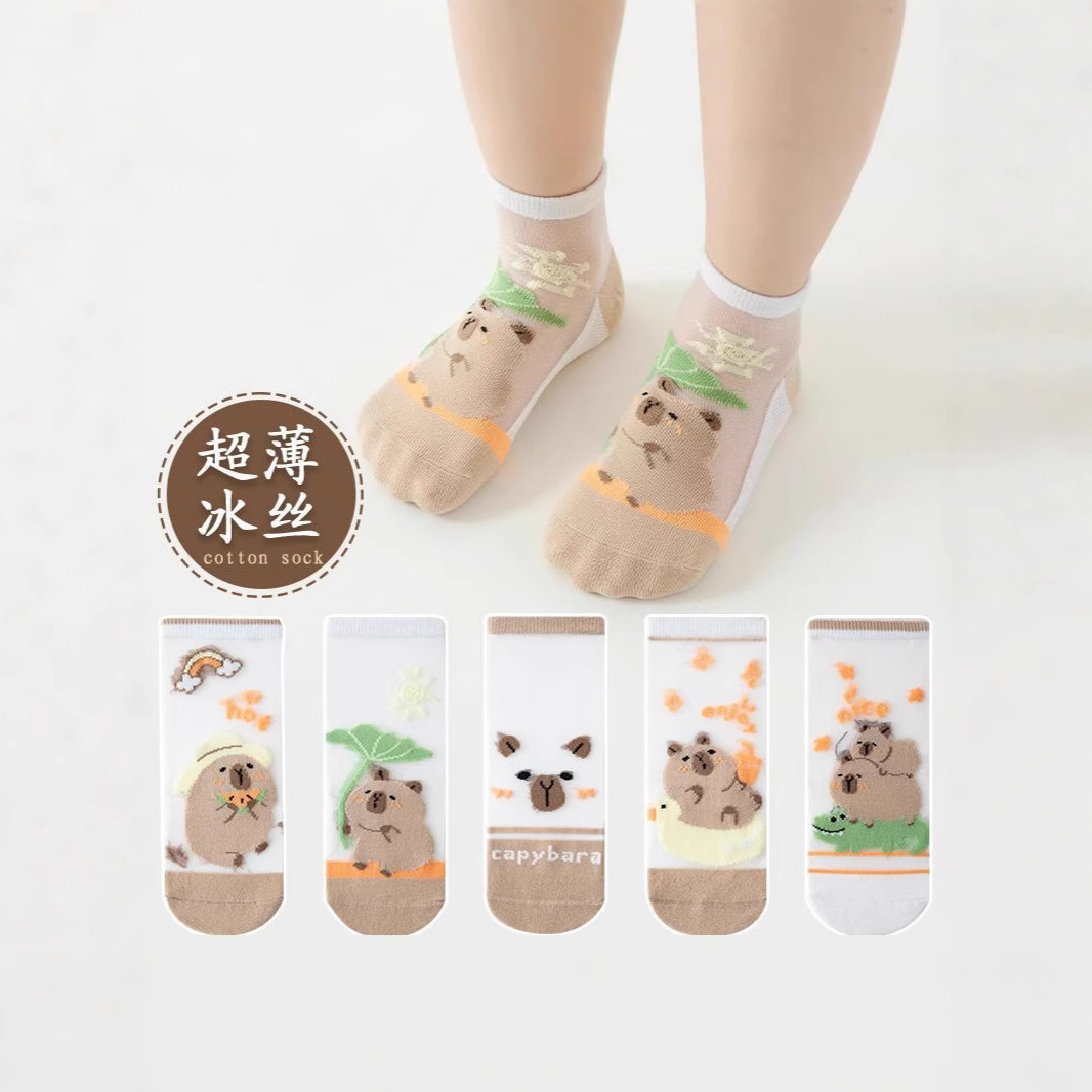 Summer children's cartoon thin breathable socks for boys