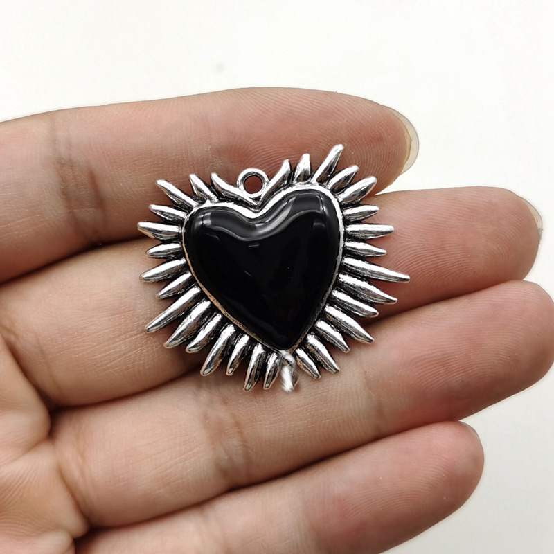 DIY Jewelry Accessories Classification 1 Piece Alloy Heart Shape Pendant