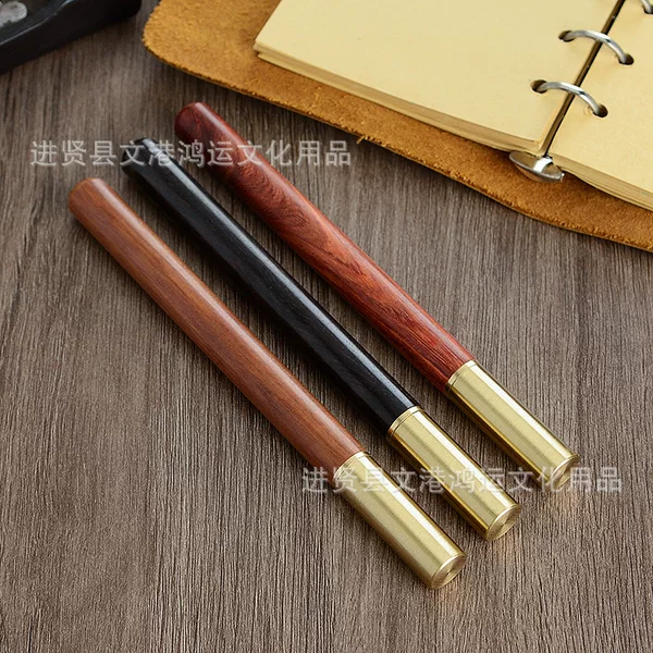 Brass sandalwood sign pen wholesale business gift advertising pen neutral pen mahogany ball pen solid wood pen can do LO