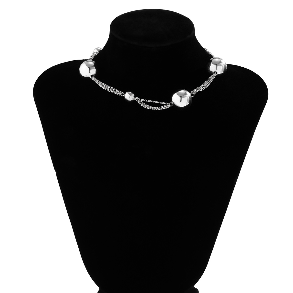 Bijoux En Gros Style Vintage Géométrique Rond Plastique Le Fer Gland Placage Collier display picture 6