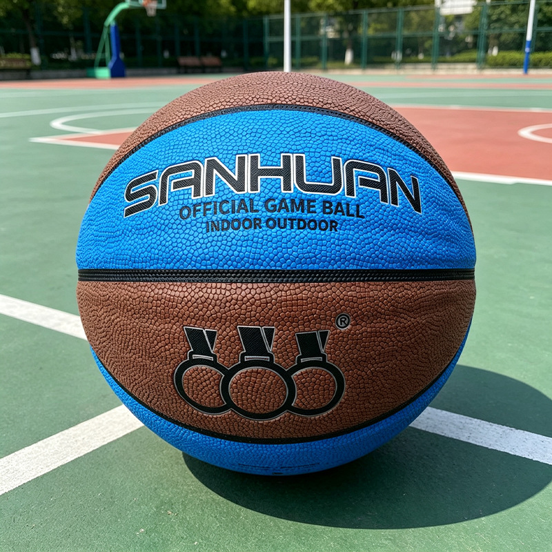 Fabricantes al por mayor baloncesto de tres anillos 7 adultos indoor y al aire libre juego de entrenamiento de baloncesto absorbente de sudor antideslizante al por mayor image 19