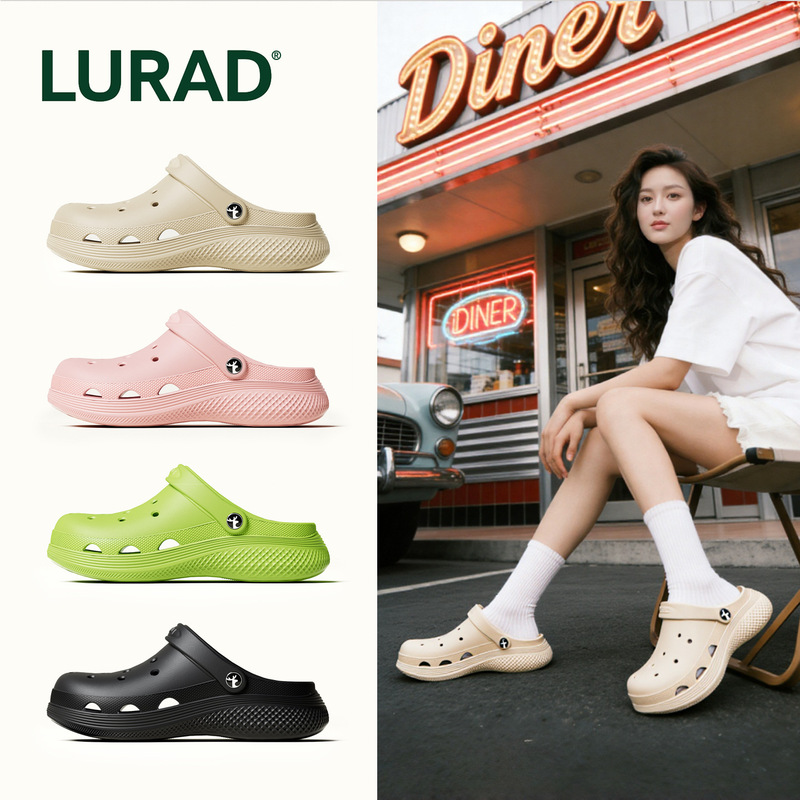 Luradi's New Style of Clogs for Men, Fashionable and Simple, Suitable for Summer Outdoor Wear, Eva Unisex Casual Slippers Luradi's New Style of Clogs for Men, Fashionable and Simple, Suitable for Summer Outdoor Wear, Eva Unisex Casual Slippers