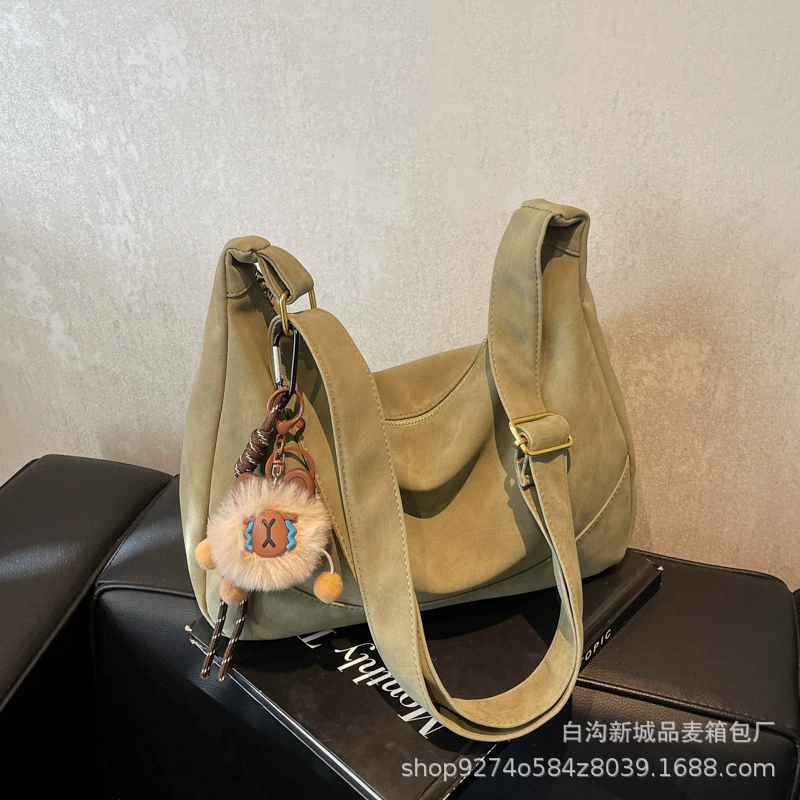 Shoulder bag, retro underarm style, spacious capacity, lightweight 0.5 kg