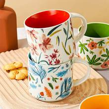 家用陶瓷马克杯大容量高颜值可爱大水杯早餐杯耐高温可微波燕麦杯