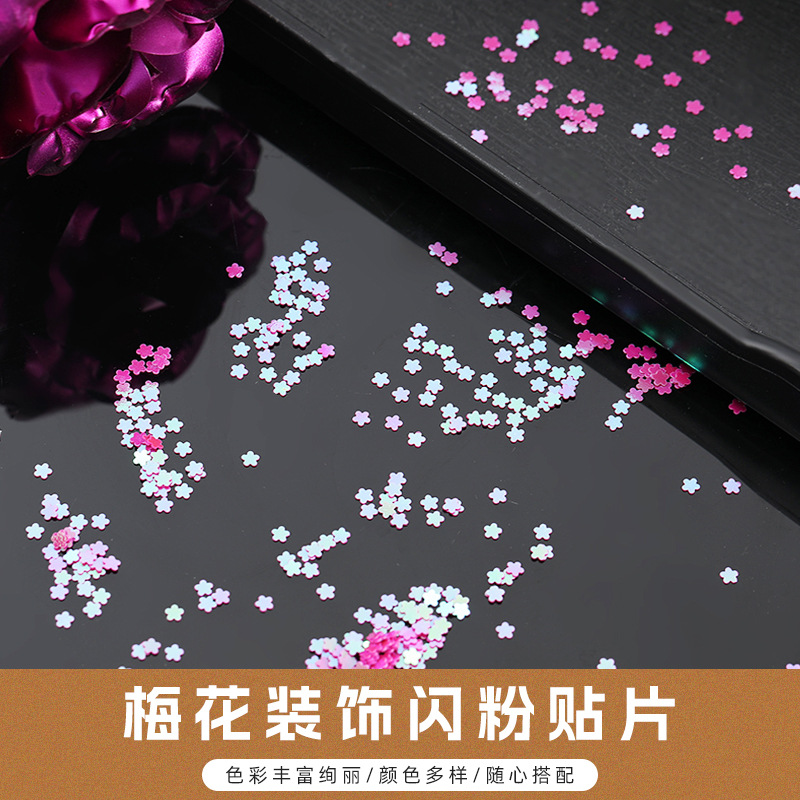 梅花星星亮片饰品DIY眼影材料包 金葱粉流麻闪粉批发厂家直销