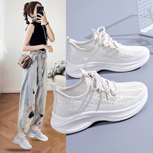 Women's Fashion Casual Slip-Resistant Running Shoes, Korean Version Trendy Soft Sole, Summer Advanced Versatile