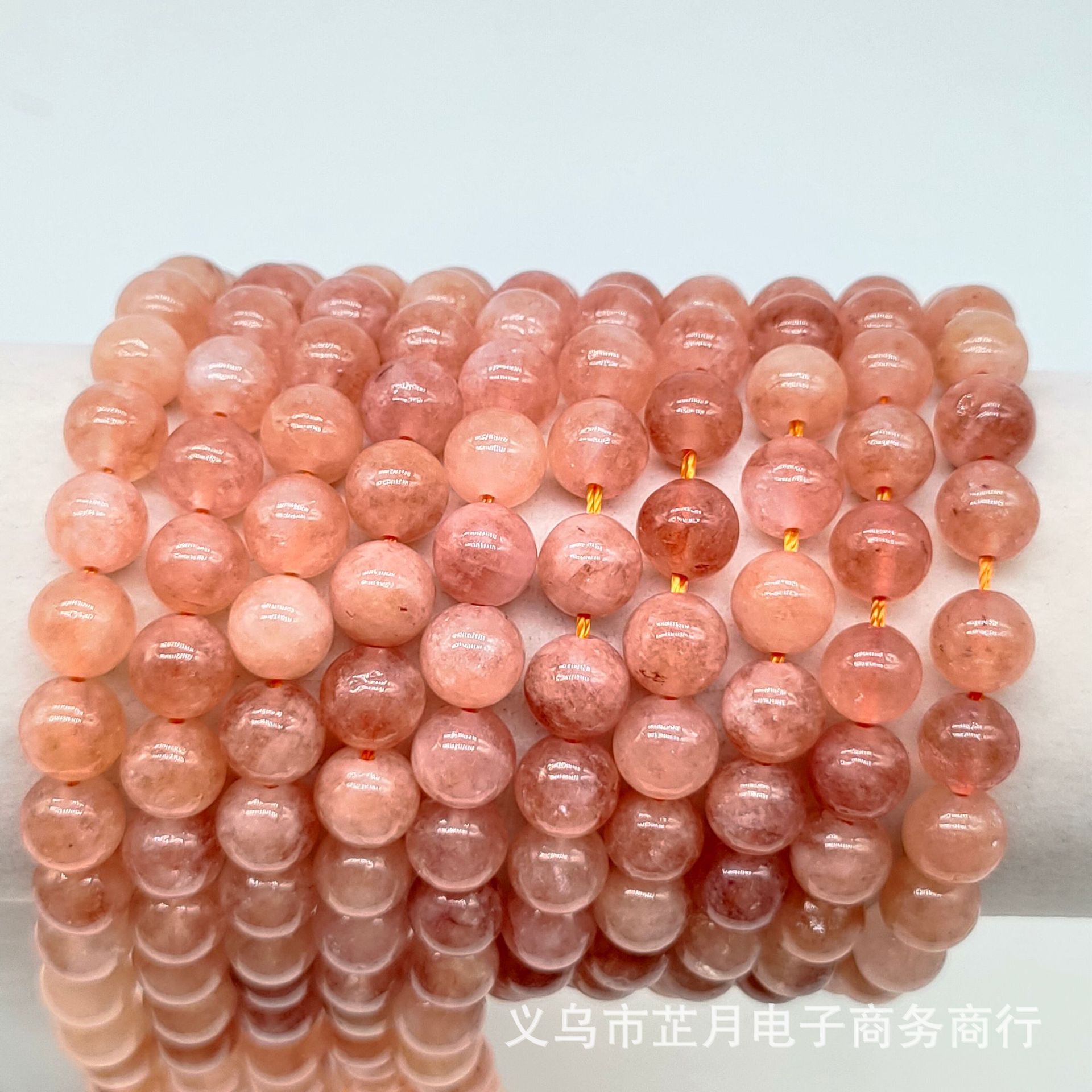 直供 優化橙月光散珠飾品配件diy串珠太陽石散珠手鍊配件半成品