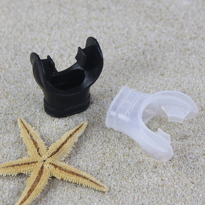 浮潜口咬咬嘴呼吸管食品级型黑色硅胶咬嘴可替换非一次性潜水用品
