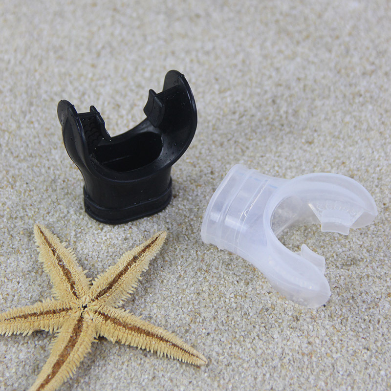 浮潜口咬咬嘴呼吸管食品级型黑色硅胶咬嘴可替换非一次性潜水用品