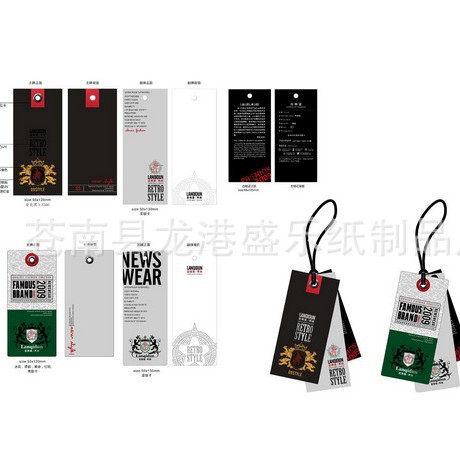 专业定做印刷彩色节日贺卡带飞机孔带OPP袋纸卡头灰底白卡纸定制