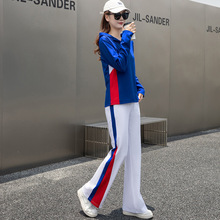 秋季新款广场舞套装女连帽运动服装休闲女士跳操舞蹈团体队服大码