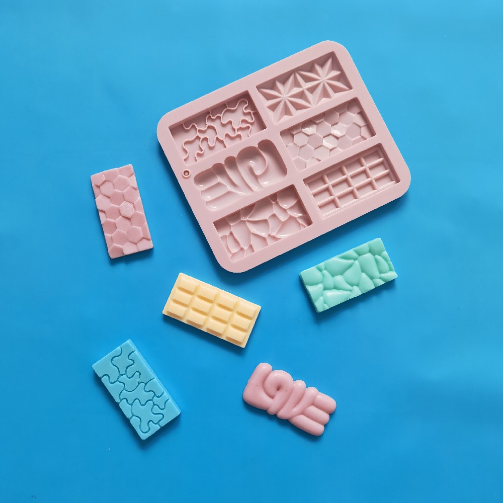 Chocolate de cristal hexagonal 6 pequeñas 282 moldes de silicona pudín molde de postre pastel decoración utensilios de horneado