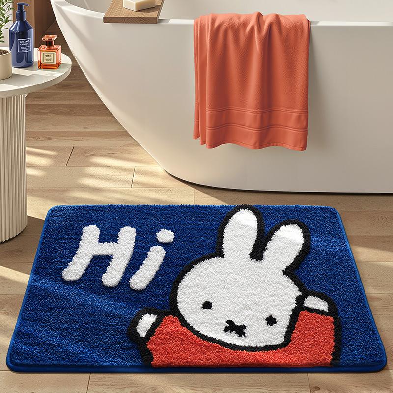 Cross-Border Bathroom Floor Mats Wholesale Bathroom Door Absorbent Non-Slip Floor Mats Home Living Room Cooling Thickened Carpet
