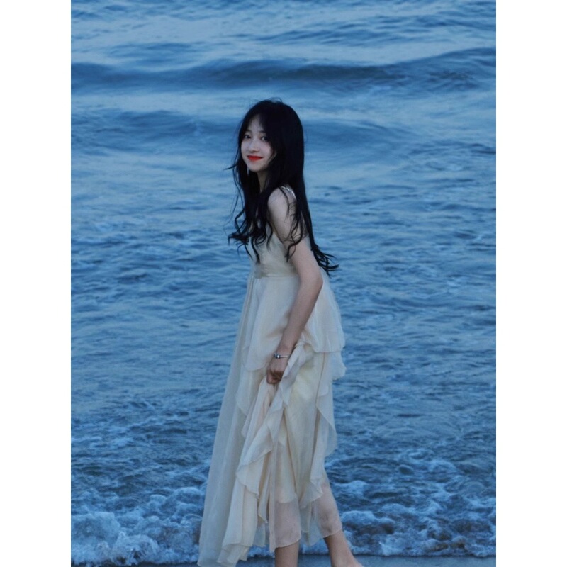 Super Fairy Beach Dress for Women 2026 New Style Seaside Vacation Photo Shoot Slimming Long Dress Sanya Yunnan Travel Elegant Dress