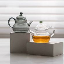 玻璃茶壶家用创意可爱葫芦日式耐热高温加厚茶具一人花茶壶烧水壶